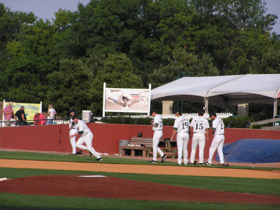 Pre-game warm ups in Lexington