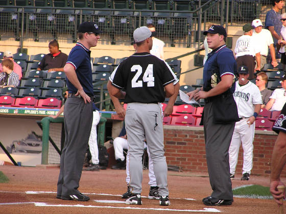 Exchanging the Line ups - Applebee's Park